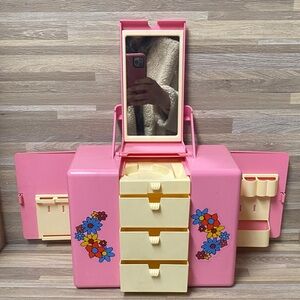 Pink and Cream Home Storage Organizer